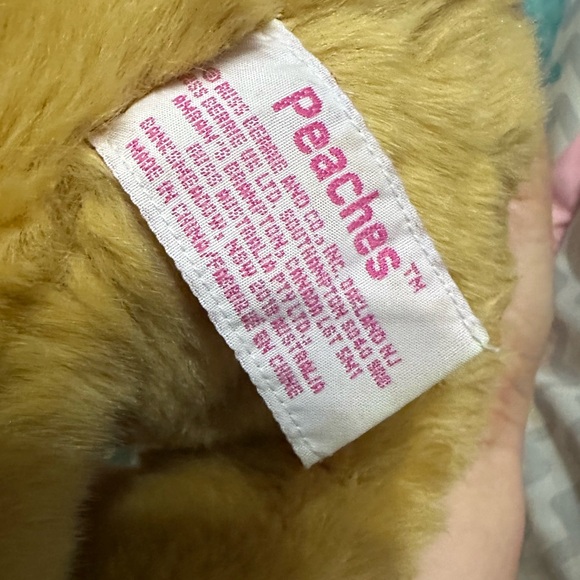 Rare Russ Berrie Peaches Rabbit Soft Plush Toy 12” Easter Bunny - Picture 5 of 6